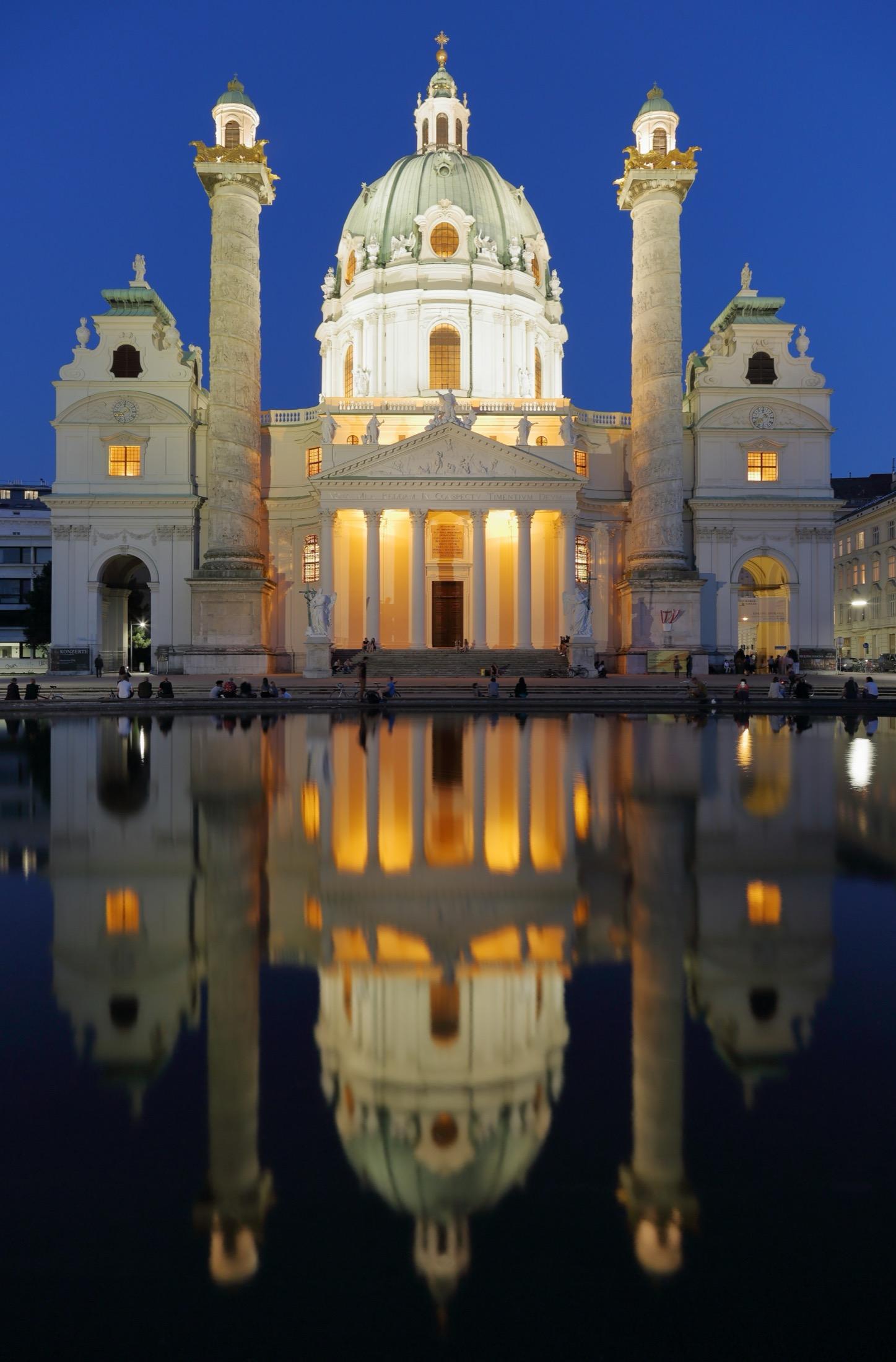 Karlskirche at blue hour